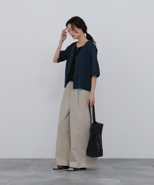 human woman(ヒューマンウーマン)の「◆【オーガニックコットン混 / 3サイズ展開 / ウォッシャブル】オーガニックコットン混ストレッチガウチョパンツ(その他パンツ・レディース・ベージュ/グレー系その他・MEDIUM/LARGE/SMALL)」の18枚目の写真
