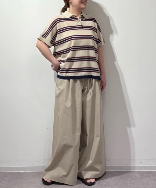 human woman(ヒューマンウーマン)の「◆【オーガニックコットン混 / 3サイズ展開 / ウォッシャブル】オーガニックコットン混ストレッチガウチョパンツ(その他パンツ・レディース・ベージュ/グレー系その他・MEDIUM/LARGE/SMALL)」の20枚目の写真
