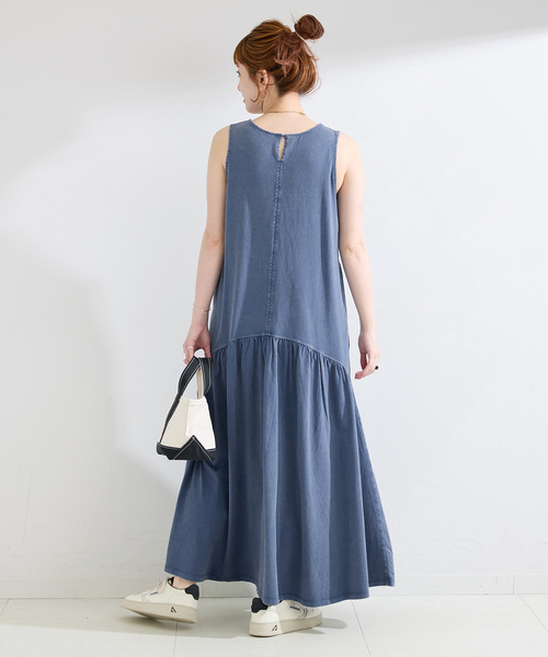 Simplicite(サンプリシテ)の「手洗い可 / snow wash カットワンピース(ワンピース・レディース・ベージュ/ブルー系その他/チャコールグレー・FREE)」の12枚目の写真