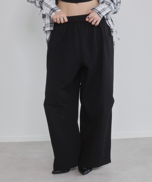ENVYM(アンビー)の「イージールーズパンツ(チノパンツ・レディース・ピンク/カーキ/ブラック・M/S)」の2枚目の写真
