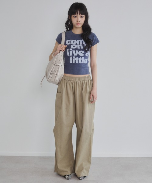 ENVYM(アンビー)の「イージールーズパンツ(チノパンツ・レディース・ピンク/カーキ/ブラック・M/S)」の17枚目の写真