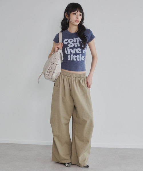 ENVYM(アンビー)の「イージールーズパンツ(チノパンツ・レディース・ピンク/カーキ/ブラック・M/S)」の16枚目の写真