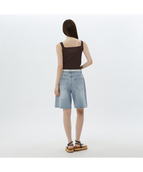 LAP（ラップ）の「古着ウォッシングバミューダデニムパンツ AS2DP465（その他パンツ・レディース・インディゴブルー/ライトインディゴブルー・SMALL/MEDIUM）」の6枚目の写真