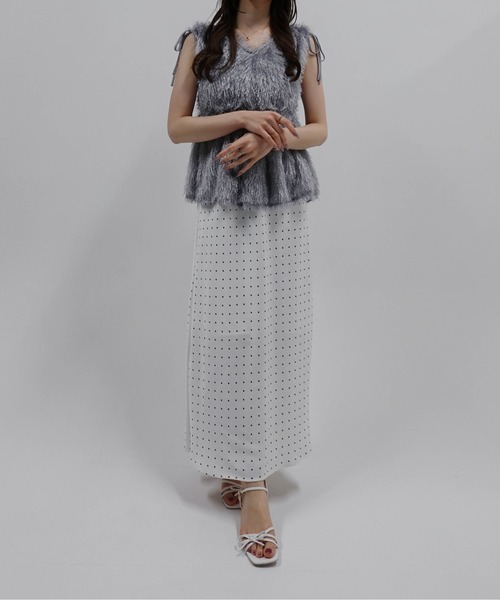 SOELA(ソエラ)の「【INGNI SOELA】シャギーリボンペプラムビスチェ/WEB限定(その他トップス・レディース・ブラック/アイボリー/グレー・FREE)」の15枚目の写真