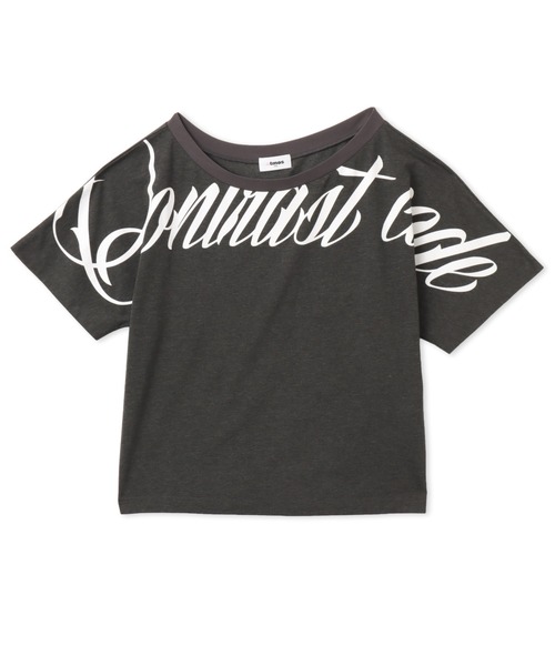 atmos pink(アトモスピンク)の「atmos pink Big Logo T-shirt / アトモス ピンク ビッグ ロゴ ティーシャツ(Tシャツ/カットソー・レディース・ブラック/イエロー・FREE)」の1枚目の写真