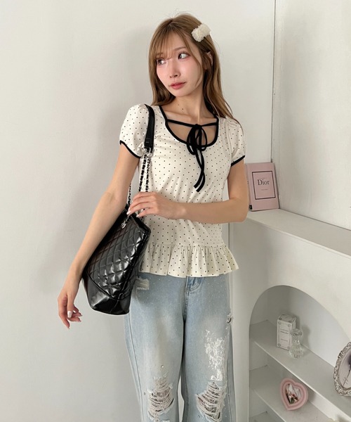Loueme(ルエム)の「キルティングチェーントートバッグ(トートバッグ・レディース・オフホワイト/ピンク/ブラック・FREE)」の11枚目の写真