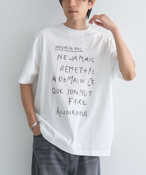 CRAFT STANDARD BOUTIQUE(クラフトスタンダードブティック)の「アソートロゴプリント半袖T(Tシャツ/カットソー・メンズ・杢グレー/ブラック/ネイビー/ホワイト・L/M)」の2枚目の写真