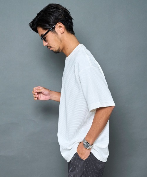 SILVER BULLET(シルバーバレット)の「『BENUSTA/ベヌスタ』ロールアップネックデザイン半袖カットソー【GC】(Tシャツ/カットソー・メンズ・ブラック/グレー/ホワイト・XL/L)」の15枚目の写真