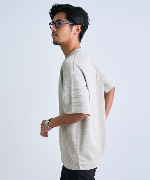 SILVER BULLET(シルバーバレット)の「『BENUSTA/ベヌスタ』ロールアップネックデザイン半袖カットソー【GC】(Tシャツ/カットソー・メンズ・ブラック/グレー/ホワイト・XL/L)」の5枚目の写真