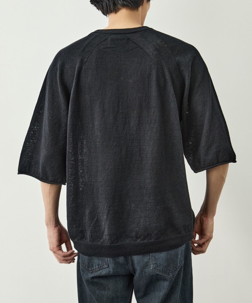CITY TOKYO(シティトウキョウ)の「【CITY TOKYO/シティートーキョー】Soft linen ヘンリーネック(Tシャツ/カットソー・メンズ・ライトベージュ/ミント/ブラック・2/1)」の7枚目の写真