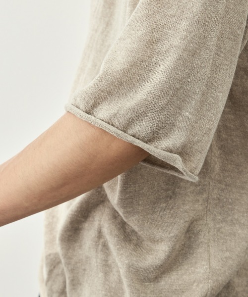 CITY TOKYO(シティトウキョウ)の「【CITY TOKYO/シティートーキョー】Soft linen ヘンリーネック(Tシャツ/カットソー・メンズ・ライトベージュ/ミント/ブラック・2/1)」の21枚目の写真