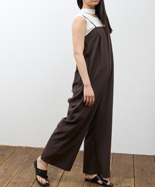 Nunc.(ヌンク)の「シャンブレーオーバーオール(サロペット/オーバーオール・レディース・ベージュ/ブラウン/ブラック・FREE)」の10枚目の写真