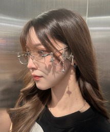 FREE DEE（フリー ディー）の「A'GEM/9 × .kom 『FREEDEE/フリーディー』スターチャーム リムレスグラス（メガネ）」