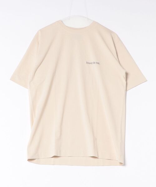 MEN'S MELROSE(メンズメルローズ)の「STAND BY ME モノクロプリントTシャツ(Tシャツ/カットソー・メンズ・ホワイト/ベージュ・4/3)」の1枚目の写真