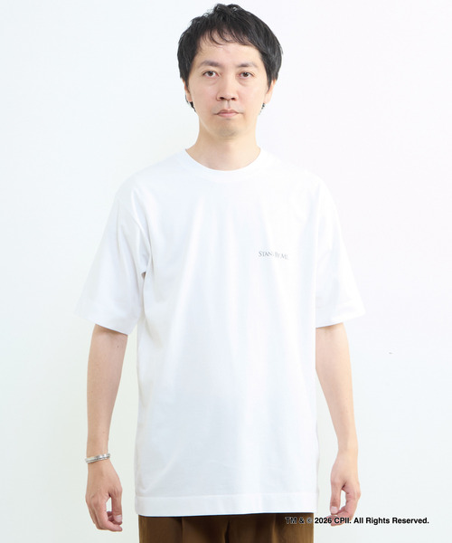 MEN'S MELROSE(メンズメルローズ)の「STAND BY ME モノクロプリントTシャツ(Tシャツ/カットソー・メンズ・ホワイト/ベージュ・4/3)」の3枚目の写真