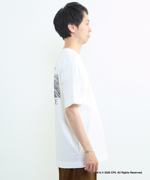 MEN'S MELROSE(メンズメルローズ)の「STAND BY ME モノクロプリントTシャツ(Tシャツ/カットソー・メンズ・ホワイト/ベージュ・4/3)」の6枚目の写真