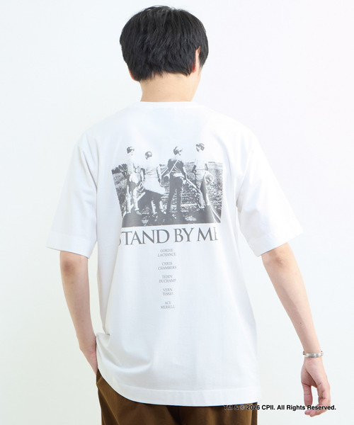 MEN'S MELROSE(メンズメルローズ)の「STAND BY ME モノクロプリントTシャツ(Tシャツ/カットソー・メンズ・ホワイト/ベージュ・4/3)」の19枚目の写真