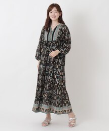 リゾート マーメイド エジプト柄ワンピース