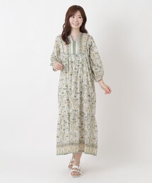 リゾート マーメイド エジプト柄ワンピース