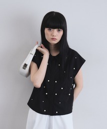 PEARL DOT COLLAR BLOUSE