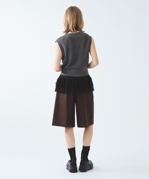 Ray BEAMS(レイビームス)の「レース フリル ボウタイ ノースリーブ ブラウス(Tシャツ/カットソー・レディース・ブラック/オフホワイト・ONE SIZE)」の10枚目の写真
