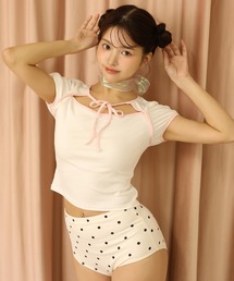Seemi. byNICECLAUP | フロントオープンリボントップス(Tシャツ/カットソー)