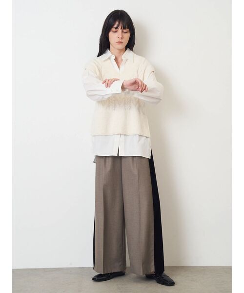 ELENDEEK(エレンディーク)の「ケーブルベストドッキングシャツ(シャツ/ブラウス・レディース・グレー/ブラック/オフホワイト・FREE)」の22枚目の写真