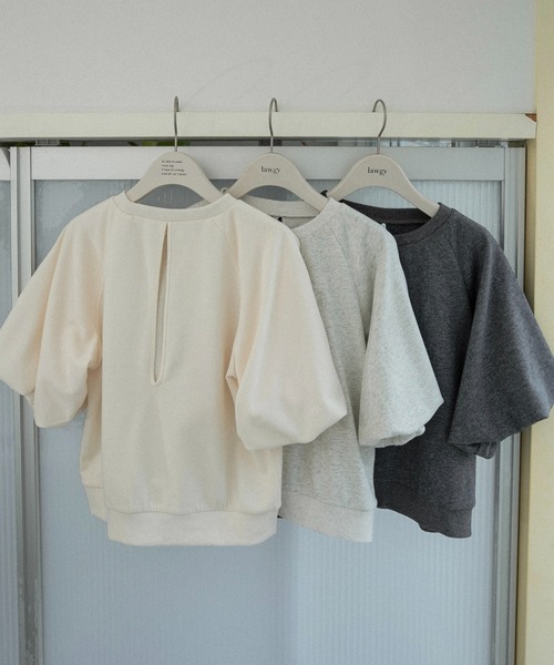 lawgy（ラウジー）の「balloon raglan sleeve logo sweat / バルーンラグランスリーブロゴスウェット（スウェット・レディース・オートミール/グレー/アイボリー・FREE）」の22枚目の写真