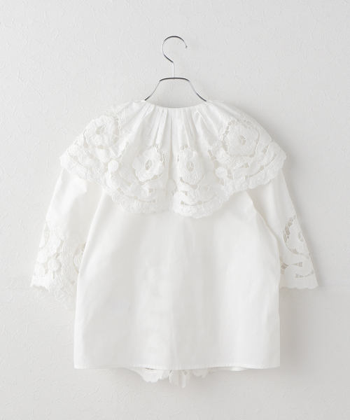 Berenice（ベルニス）の「《一部店舗+WEB限定》BERENICE. / べレニス CHEMISE MC COL CHALE BRODERIE（シャツ/ブラウス・レディース・ホワイト・36）」の2枚目の写真