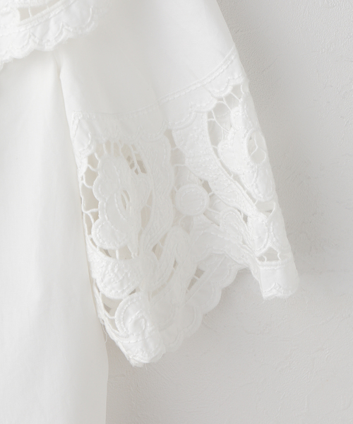 Berenice（ベルニス）の「《一部店舗+WEB限定》BERENICE. / べレニス CHEMISE MC COL CHALE BRODERIE（シャツ/ブラウス・レディース・ホワイト・36）」の3枚目の写真