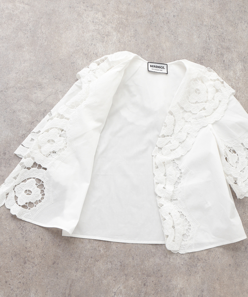 Berenice（ベルニス）の「《一部店舗+WEB限定》BERENICE. / べレニス CHEMISE MC COL CHALE BRODERIE（シャツ/ブラウス・レディース・ホワイト・36）」の5枚目の写真