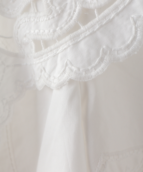 Berenice（ベルニス）の「《一部店舗+WEB限定》BERENICE. / べレニス CHEMISE MC COL CHALE BRODERIE（シャツ/ブラウス・レディース・ホワイト・36）」の9枚目の写真