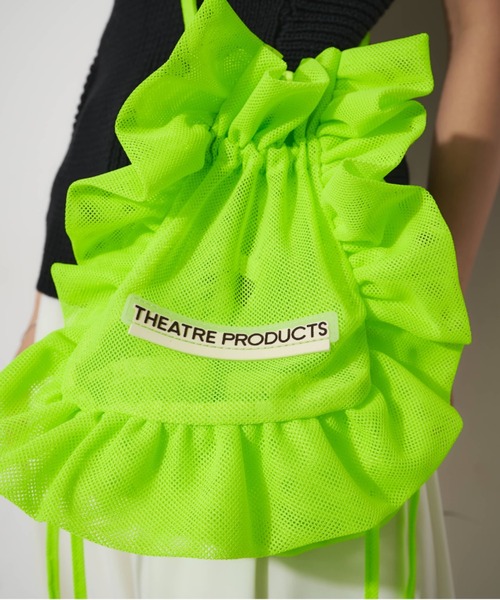 THEATRE PRODUCTS(シアタープロダクツ)の「メッシュフリル巾着ショルダーバッグ(ショルダーバッグ・レディース・グレー/ブラック/グリーン・FREE)」の8枚目の写真