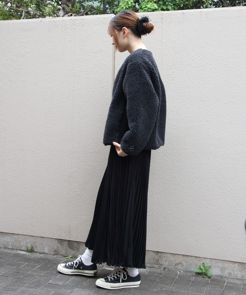 ORCIVAL(オーシバル)の「ORCIVAL/オーシバル ラウンドネックボアフリースブルゾン ROUND NECK BOA FLEECE BLOUSON OR-A0741 BFF(ブルゾン・レディース・ベージュ/チャコールグレー・2)」の11枚目の写真
