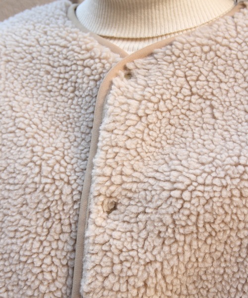 ORCIVAL(オーシバル)の「ORCIVAL/オーシバル ラウンドネックボアフリースブルゾン ROUND NECK BOA FLEECE BLOUSON OR-A0741 BFF(ブルゾン・レディース・ベージュ/チャコールグレー・2)」の13枚目の写真