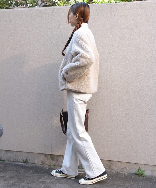ORCIVAL(オーシバル)の「ORCIVAL/オーシバル ラウンドネックボアフリースブルゾン ROUND NECK BOA FLEECE BLOUSON OR-A0741 BFF(ブルゾン・レディース・ベージュ/チャコールグレー・2)」の21枚目の写真