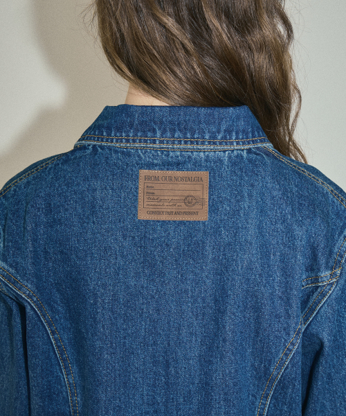 OURNOSTALGIA(アワー ノスタルジア)の「Two-way denim half jacket dress_Deep blue(OC25-OT01)(ワンピース・レディース・ダークブルー・MEDIUM/SMALL)」の5枚目の写真