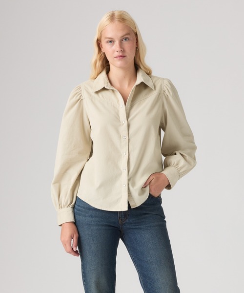 Levi's（リーバイス）の「Levi's/リーバイス ジュナ ウエスタンシャツ（シャツ/ブラウス・レディース・ベージュ・M/S/XS）」の2枚目の写真