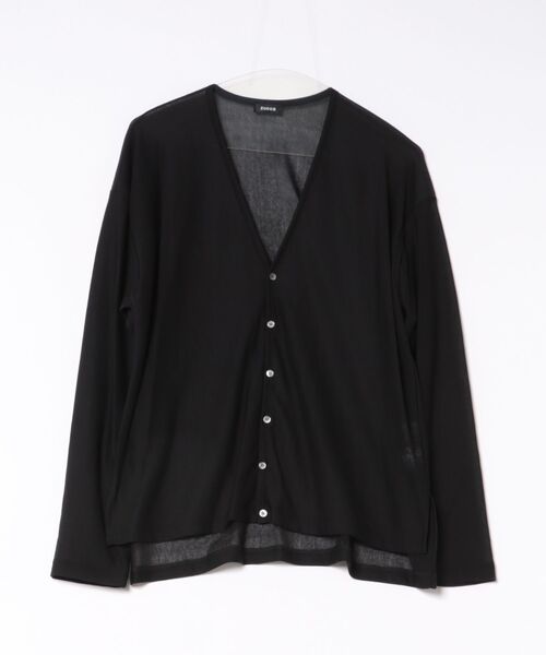 ZUCCa（ズッカ）の「SHEER HERRINGBONE INLAY（カーディガン/ボレロ・レディース・ピンク/ホワイト/ブラック・M size）」の2枚目の写真