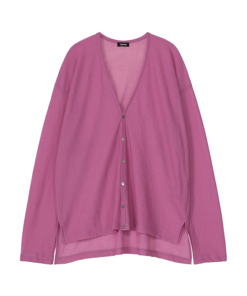 ZUCCa（ズッカ）の「SHEER HERRINGBONE INLAY（カーディガン/ボレロ・レディース・ピンク/ホワイト/ブラック・M size）」の3枚目の写真