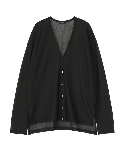 ZUCCa（ズッカ）の「SHEER HERRINGBONE INLAY（カーディガン/ボレロ・レディース・ピンク/ホワイト/ブラック・M size）」の2枚目の写真
