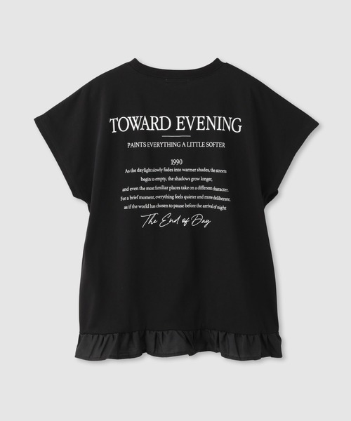 NAVY(ネイビー)の「【SARARI/サラリ】接触冷感 裾フリルノースリーブ(Tシャツ/カットソー・レディース・ブラック/ネイビー/グレー・M/L)」の22枚目の写真
