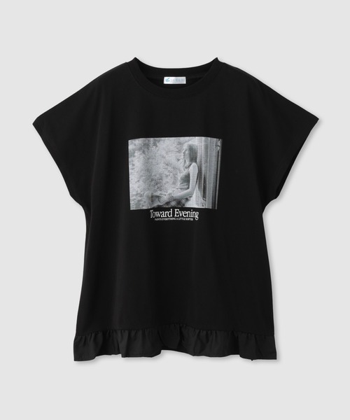 NAVY(ネイビー)の「【SARARI/サラリ】接触冷感 裾フリルノースリーブ(Tシャツ/カットソー・レディース・ブラック/ネイビー/グレー・M/L)」の19枚目の写真