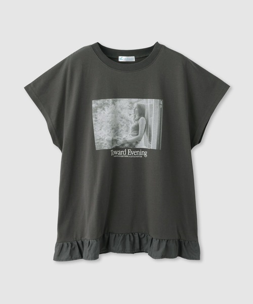 NAVY(ネイビー)の「【SARARI/サラリ】接触冷感 裾フリルノースリーブ(Tシャツ/カットソー・レディース・ブラック/ネイビー/グレー・M/L)」の20枚目の写真