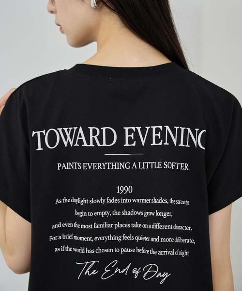 NAVY(ネイビー)の「【SARARI/サラリ】接触冷感 裾フリルノースリーブ(Tシャツ/カットソー・レディース・ブラック/ネイビー/グレー・M/L)」の8枚目の写真