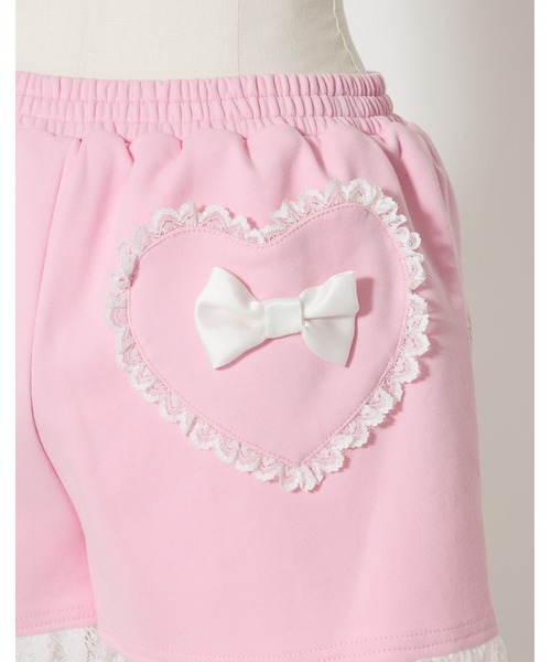 AVENCHUMU(アバンチュウム)の「Lace up & heart pocket short pants(その他パンツ・レディース・ブラック/ピンク/ブラック×ピンク・FREE)」の9枚目の写真
