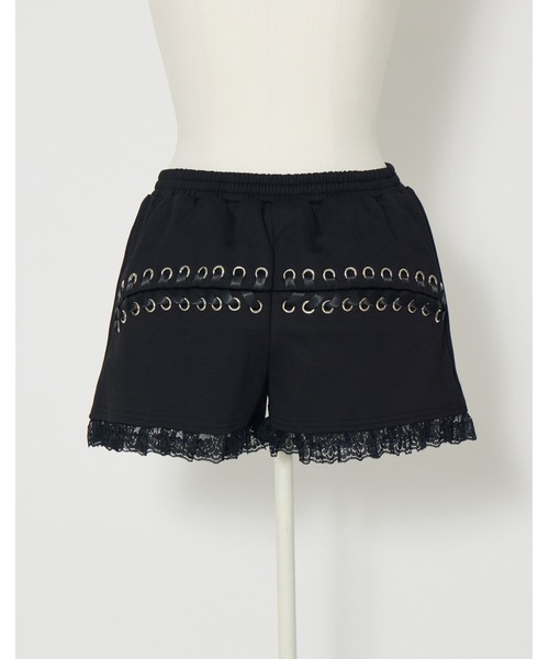 AVENCHUMU(アバンチュウム)の「Lace up & heart pocket short pants(その他パンツ・レディース・ブラック/ピンク/ブラック×ピンク・FREE)」の20枚目の写真