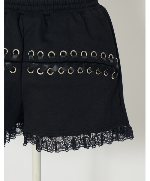 AVENCHUMU(アバンチュウム)の「Lace up & heart pocket short pants(その他パンツ・レディース・ブラック/ピンク/ブラック×ピンク・FREE)」の21枚目の写真