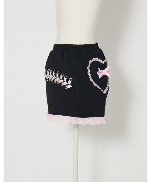 AVENCHUMU(アバンチュウム)の「Lace up & heart pocket short pants(その他パンツ・レディース・ブラック/ピンク/ブラック×ピンク・FREE)」の14枚目の写真