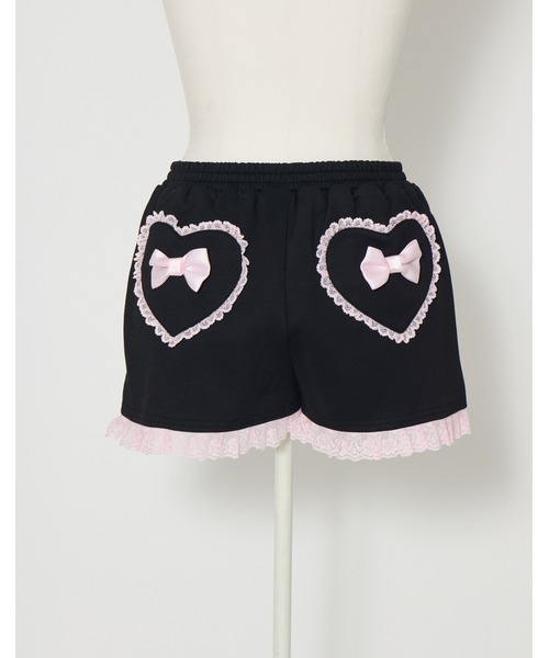 AVENCHUMU(アバンチュウム)の「Lace up & heart pocket short pants(その他パンツ・レディース・ブラック/ピンク/ブラック×ピンク・FREE)」の15枚目の写真